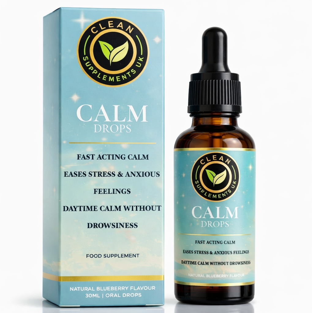 Calm Drops Fast Acting Stress & Anxiety Support Clean Supplements UK