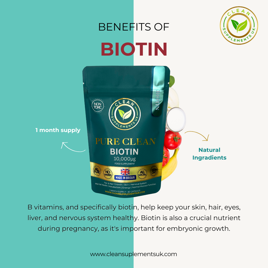 Biotin 10,000 µg | High-Strength Vegan Hair, Skin & Nail Support | Clean Vitamin B7 Supplement