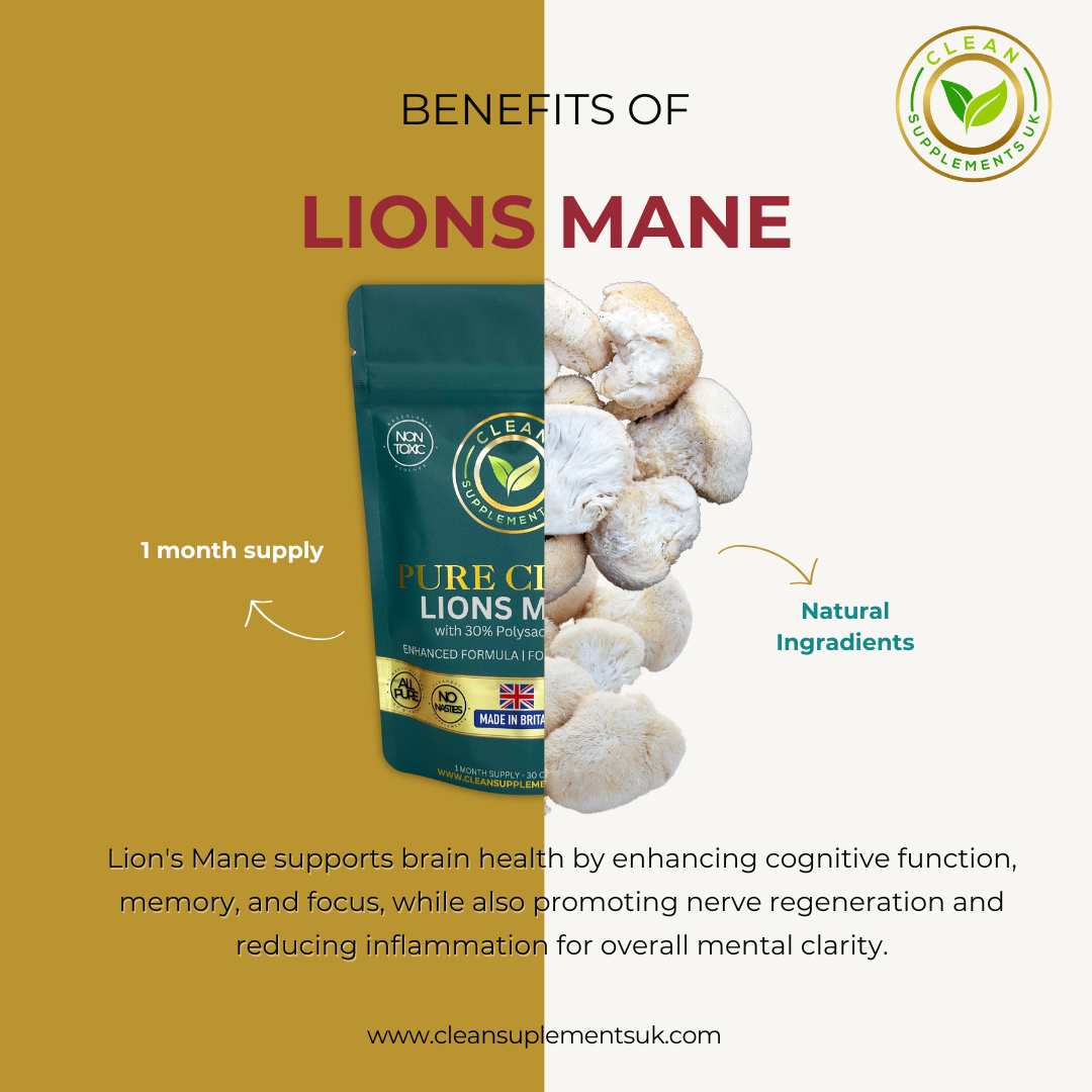 Lion’s Mane Mushroom Complex – Brain, Focus & Mood Support | 30% Polysaccharides Extract