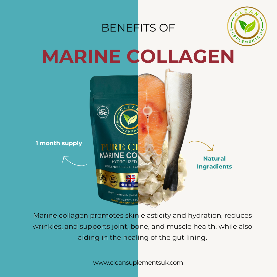 Marine Collagen Capsules Type 1 – Hydrolysed Peptides for Skin, Hair, Joints & Anti-Aging