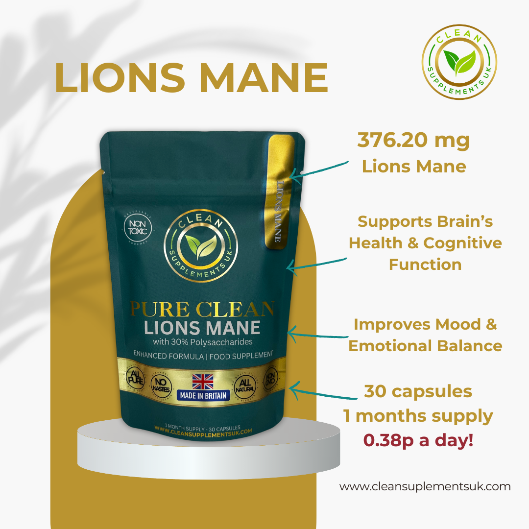 Lion’s Mane Mushroom Complex – Brain, Focus & Mood Support | 30% Polysaccharides Extract