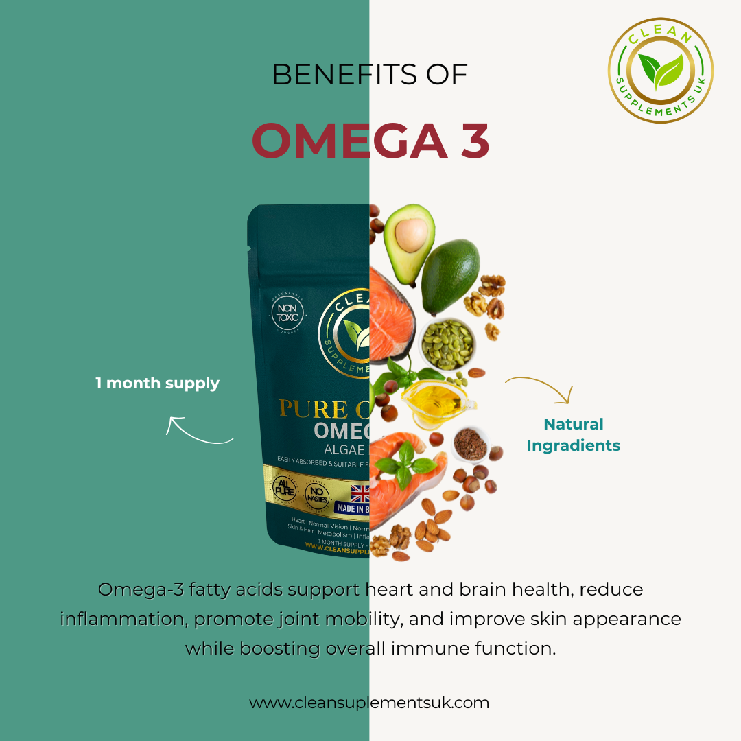 Omega-3 Algae DHA | Vegan EPA + DHA for Heart, Brain & Eye Health | Clean UK-Made Supplement