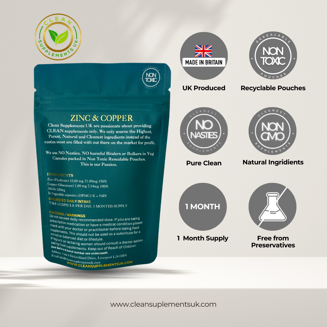 Zinc & Copper Capsules – Balanced Complex for Immunity, Skin, Hormones & Hair