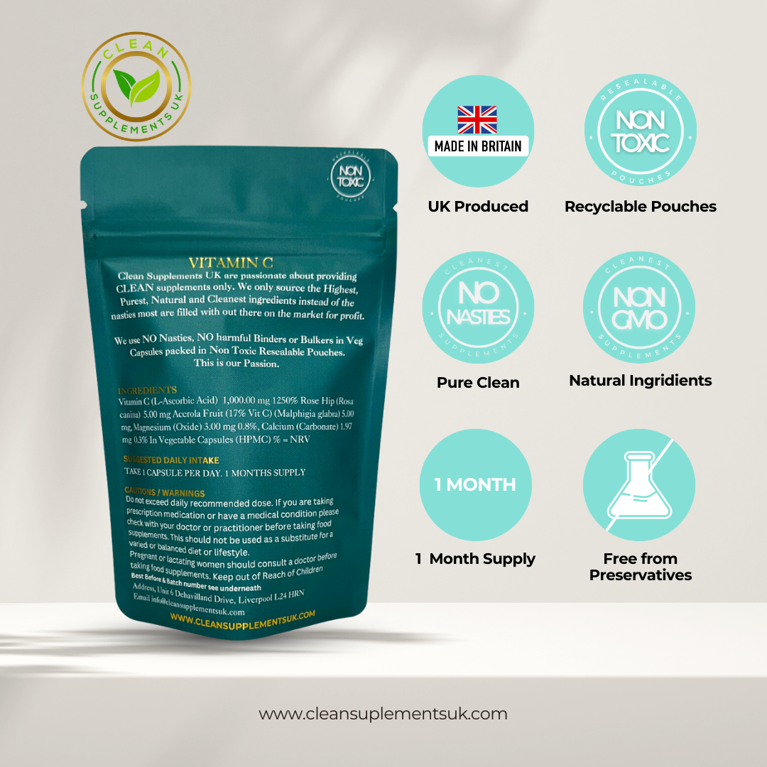 Vitamin C + Rose Hip & Acerola | High-Strength Immune, Skin & Antioxidant Support