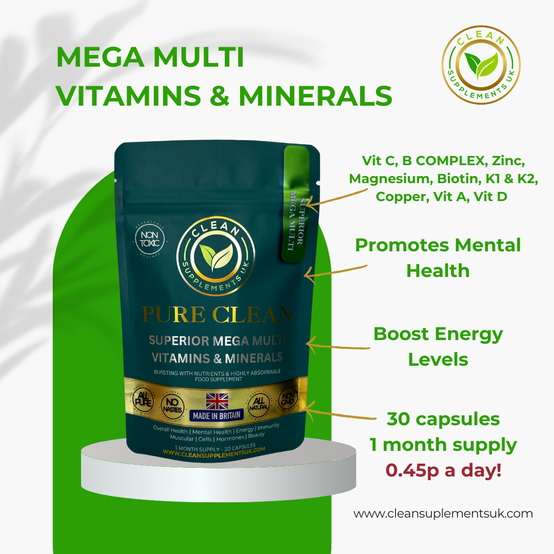 Mega Multi Vitamin & Mineral Complex – One-a-Day Clean Formula for Immunity, Energy & Wellness