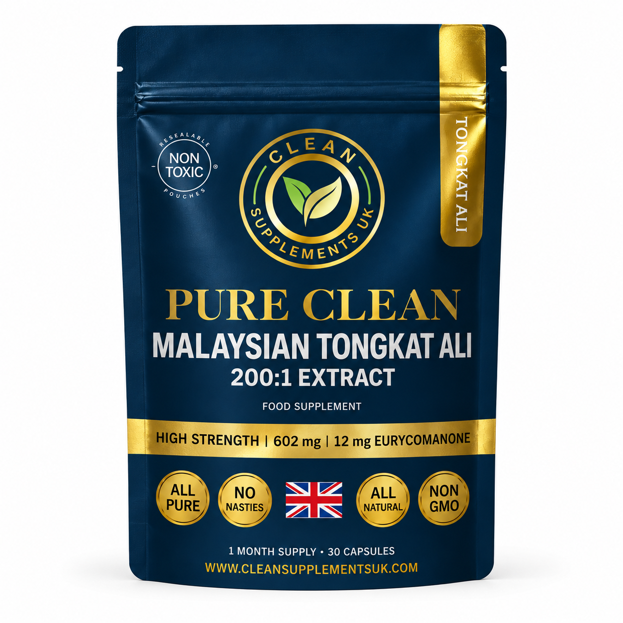 Malaysian Tongkat Ali 200:1 Extract – High Strength 602mg | 12mg Eurycomanone