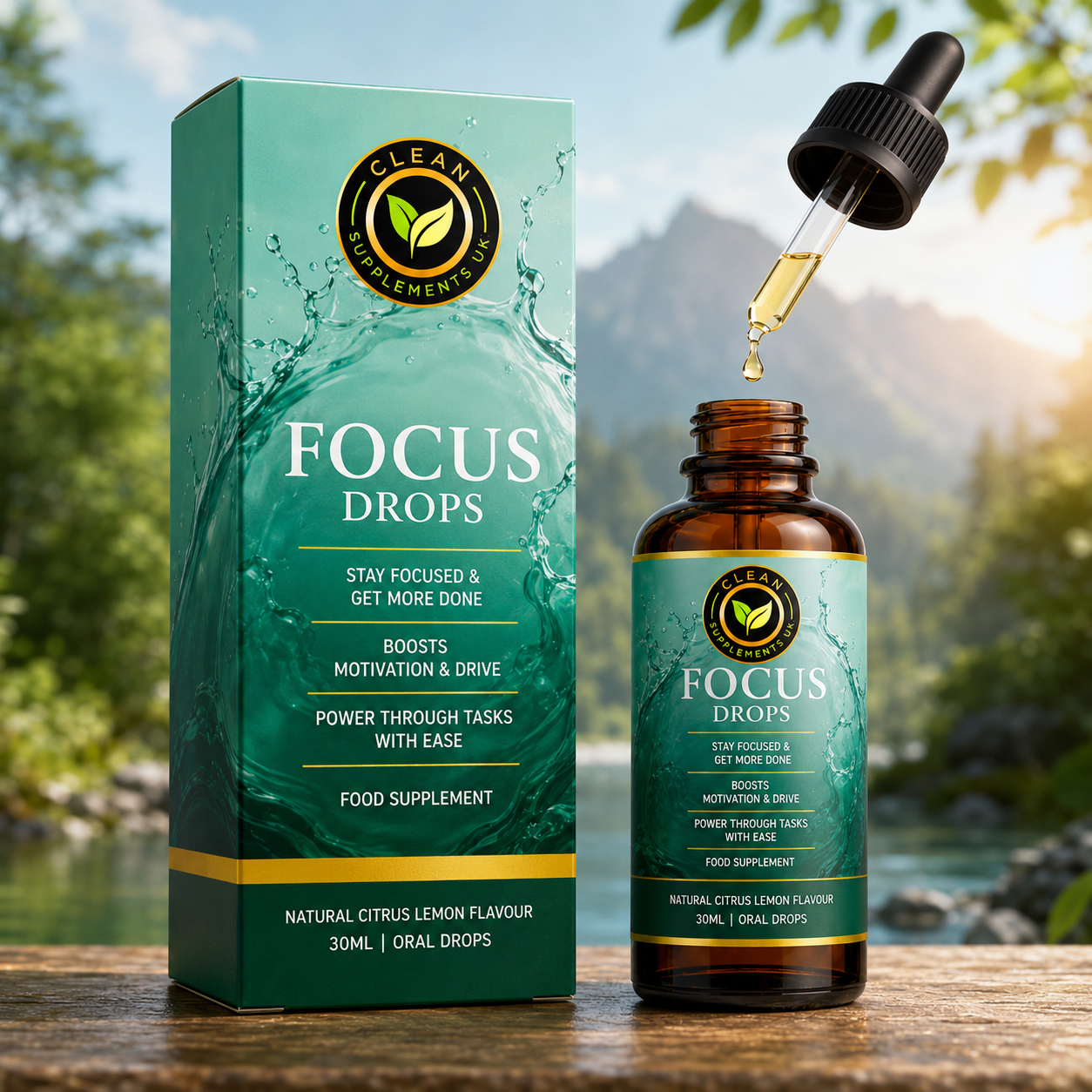 Pure Clean Focus Drops | Focus, Drive & Mental Clarity Support