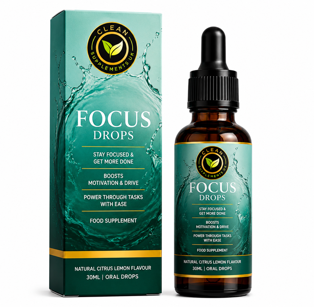 Pure Clean Focus Drops | Focus, Drive & Mental Clarity Support