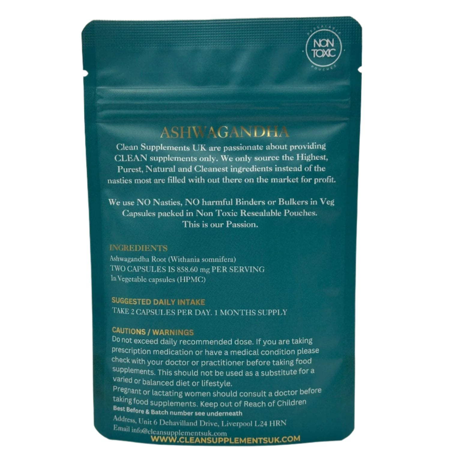 Pure Clean Ashwagandha | Natural Balance, Calm & Energy Support | Clean UK-Made Adaptogen