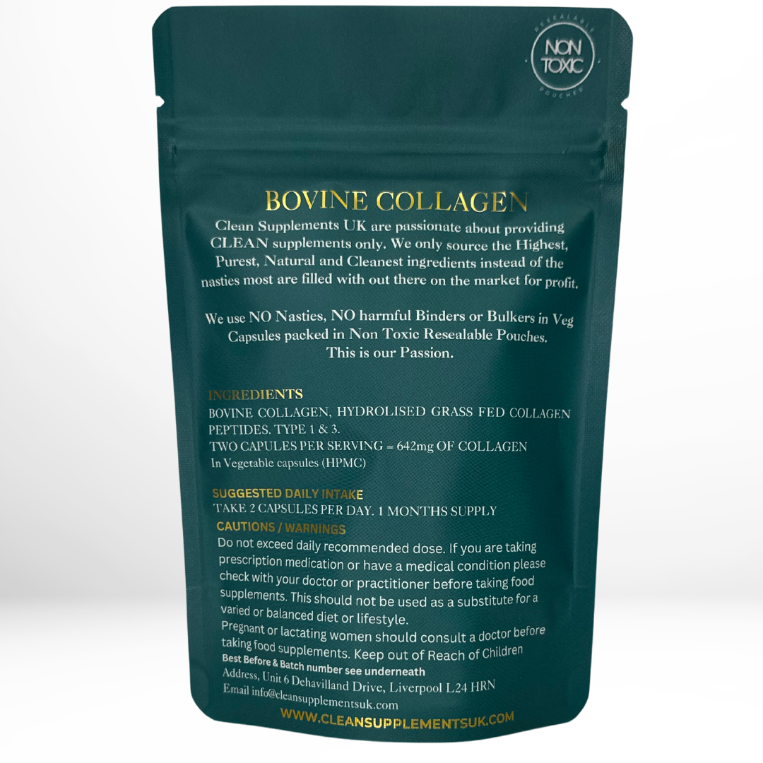Bovine Collagen Hydrolysed Type 1 & 3 | Grass-Fed, Clean UK-Made Collagen for Skin, Hair, Joints & Bones