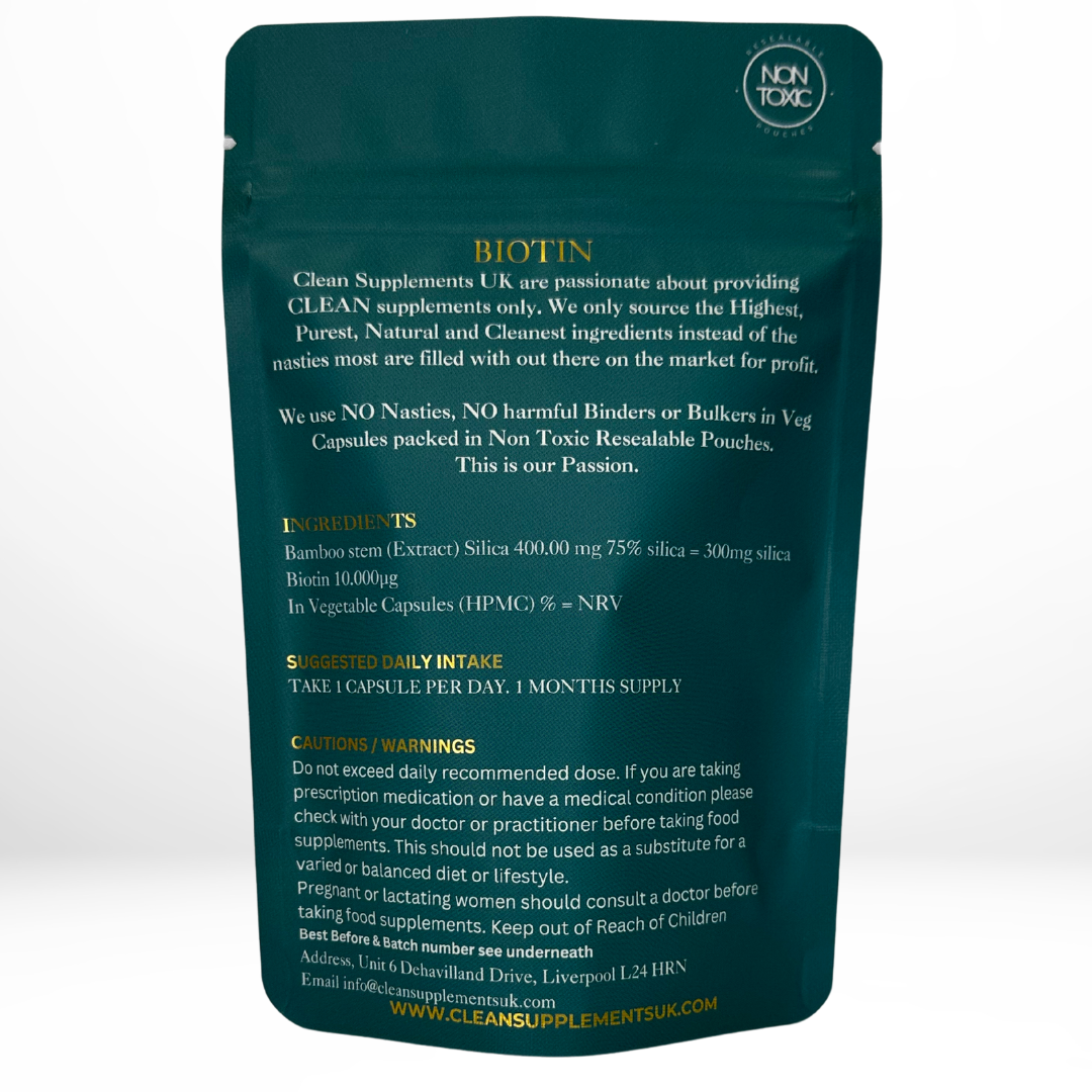 Biotin 10,000 µg | High-Strength Vegan Hair, Skin & Nail Support | Clean Vitamin B7 Supplement