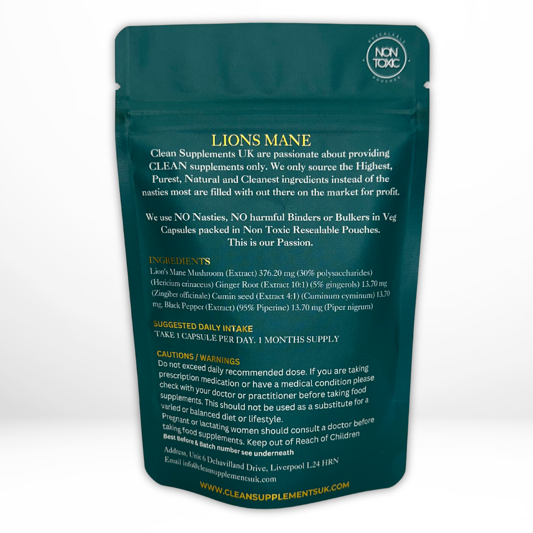 Lion’s Mane Mushroom Complex – Brain, Focus & Mood Support | 30% Polysaccharides Extract