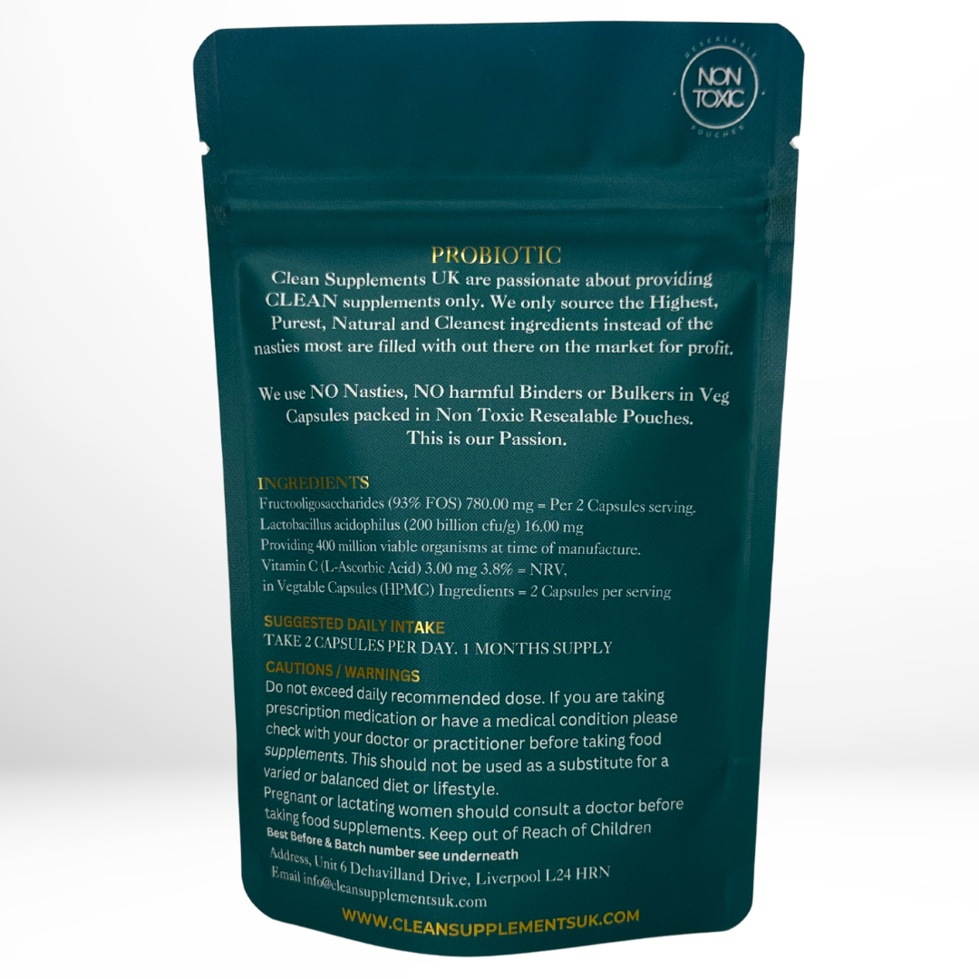 Probiotic 400 Million CFU | Gut, Digestive & Immune Support | Clean UK-Made Capsules