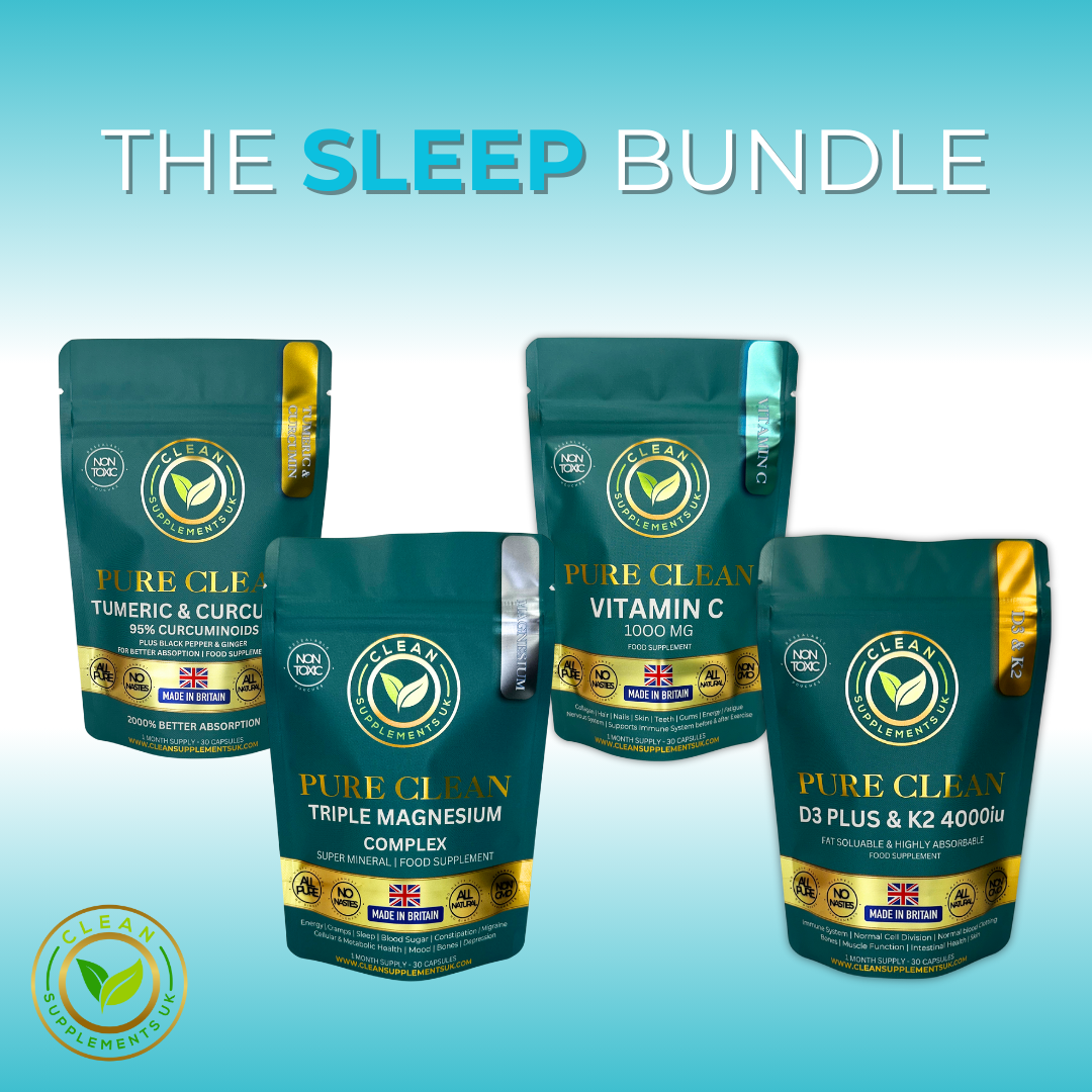 Sleep Stack Supplement Natural Sleep Supplement Stack UK – Clean Magnesium & Vitamin D Support ...