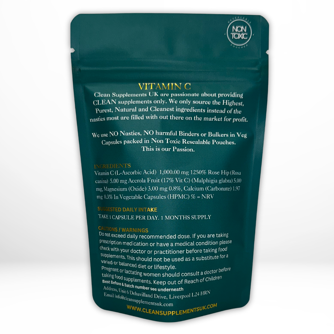 Vitamin C + Rose Hip & Acerola | High-Strength Immune, Skin & Antioxidant Support