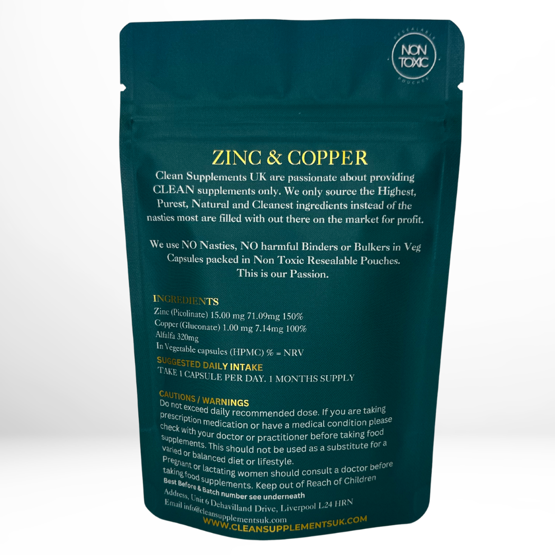Zinc & Copper Capsules – Balanced Complex for Immunity, Skin, Hormones & Hair